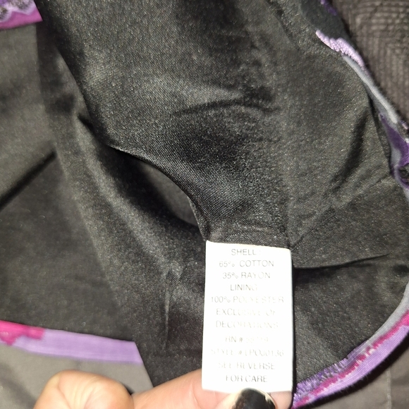 Choices Women Purple Paisley Print Lightweight Button Front Jacket Size 2X - Picture 7 of 9